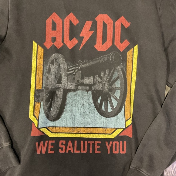 AC/DC "We Salute You" Cannon Graphic Sweatshirt‎ - Black/Gray (Size S) - Picture 2 of 5